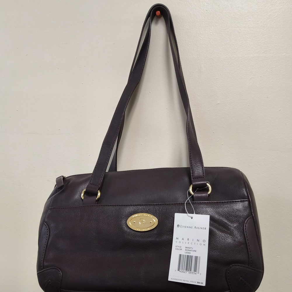 Etienne Aigner Women's Dark Brown Leather Bag
